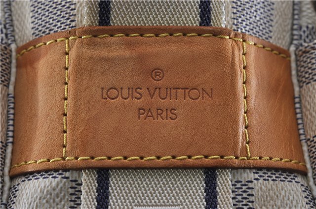 Authentic Louis Vuitton Damier Azur Naviglio Shoulder Cross Bag N51189 LV 8758F