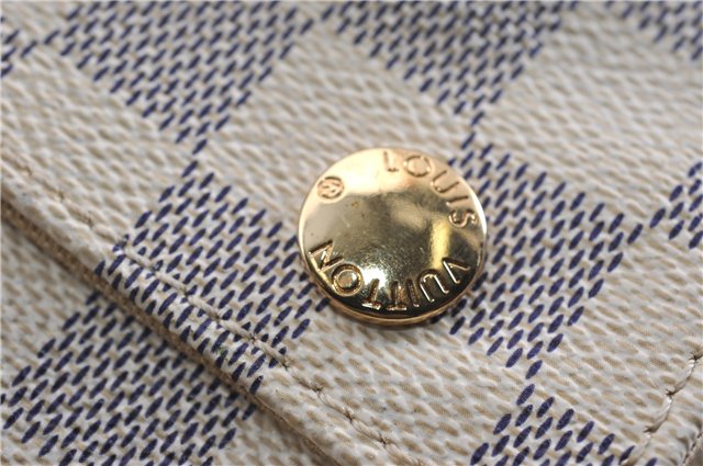 Authentic Louis Vuitton Damier Azur Naviglio Shoulder Cross Bag N51189 LV 8758F