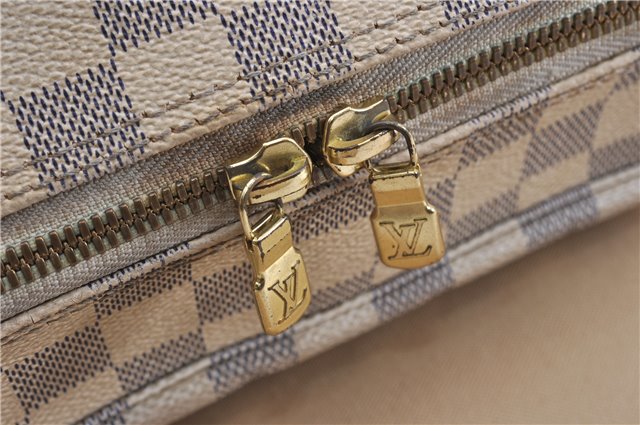 Authentic Louis Vuitton Damier Azur Naviglio Shoulder Cross Bag N51189 LV 8758F