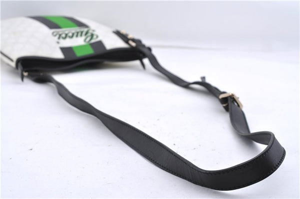 Authentic GUCCI Joy Line Shoulder Cross Bag GG PVC Leather 257246 White 8760C
