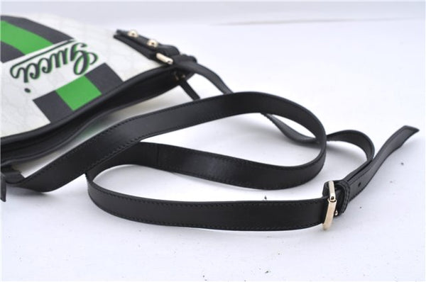 Authentic GUCCI Joy Line Shoulder Cross Bag GG PVC Leather 257246 White 8760C