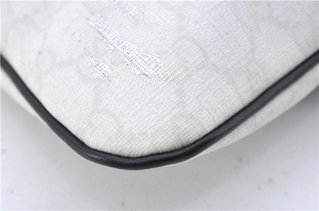 Authentic GUCCI Joy Line Shoulder Cross Bag GG PVC Leather 257246 White 8760C