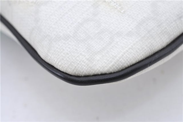 Authentic GUCCI Joy Line Shoulder Cross Bag GG PVC Leather 257246 White 8760C