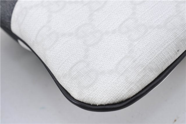 Authentic GUCCI Joy Line Shoulder Cross Bag GG PVC Leather 257246 White 8760C