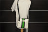 Authentic GUCCI Joy Line Shoulder Cross Bag GG PVC Leather 257246 White 8760C