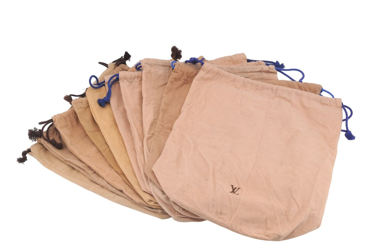 Authentic Louis Vuitton Dust Bag 10 Set Cotton Beige W15.7xH18.9xD5.1