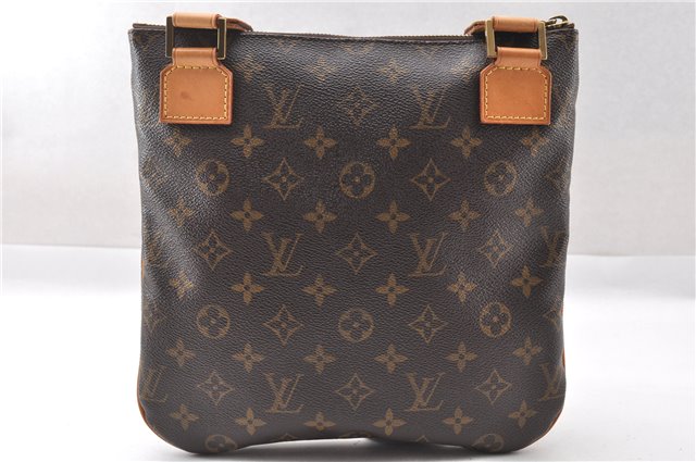 Auth Louis Vuitton Monogram Pochette Bosphore Shoulder Cross Bag M40044 LV 8762F