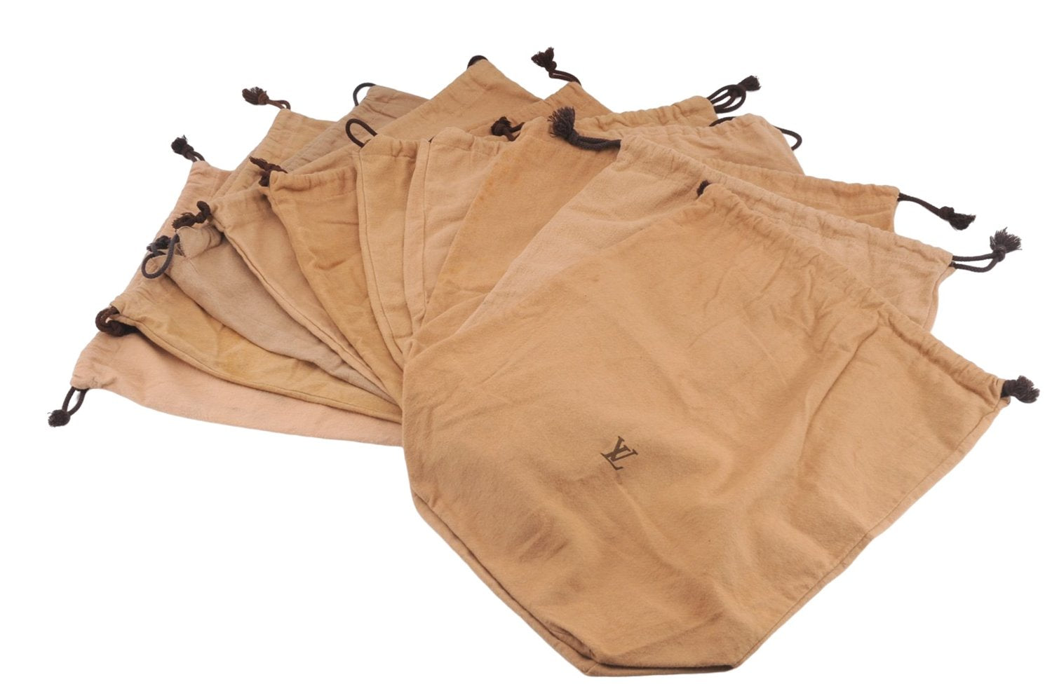 Authentic Louis Vuitton Dust Bag 10 Set Cotton Beige W16.9xH18.1xD6.3
