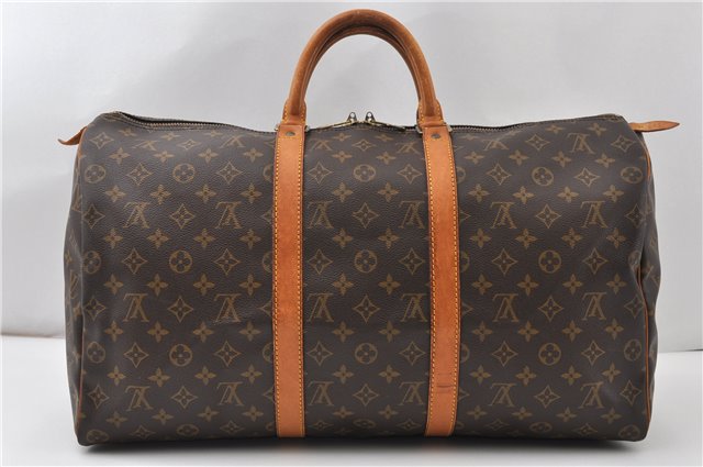 Authentic Louis Vuitton Monogram Keepall 50 Travel Boston Bag M41426 LV 8767F