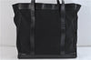 Authentic GUCCI Shoulder Tote Bag Canvas Leather 91384 Black 8772C