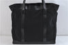 Authentic GUCCI Shoulder Tote Bag Canvas Leather 91384 Black 8772C