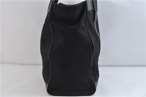 Authentic GUCCI Shoulder Tote Bag Canvas Leather 91384 Black 8772C