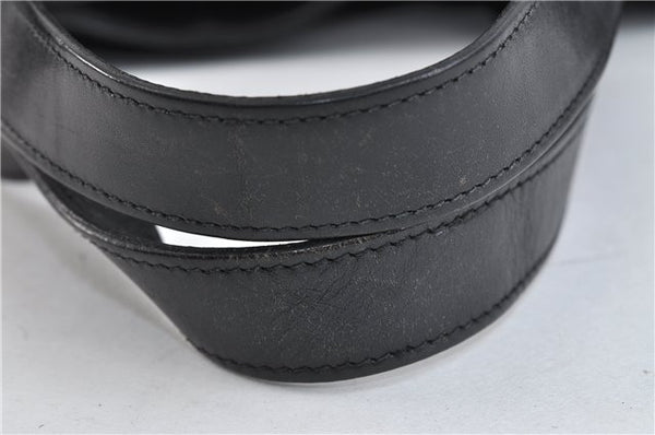 Authentic GUCCI Shoulder Tote Bag Canvas Leather 91384 Black 8772C