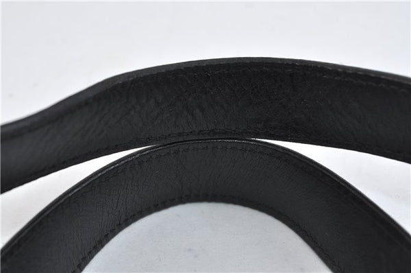 Authentic GUCCI Shoulder Tote Bag Canvas Leather 91384 Black 8772C