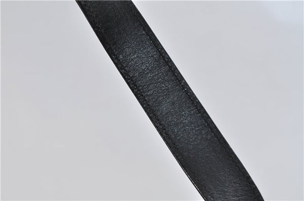 Authentic GUCCI Shoulder Tote Bag Canvas Leather 91384 Black 8772C