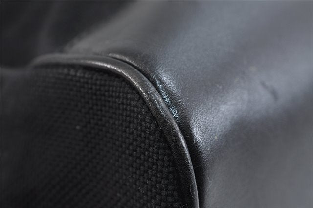 Authentic GUCCI Shoulder Tote Bag Canvas Leather 91384 Black 8772C