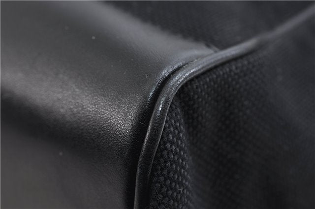 Authentic GUCCI Shoulder Tote Bag Canvas Leather 91384 Black 8772C