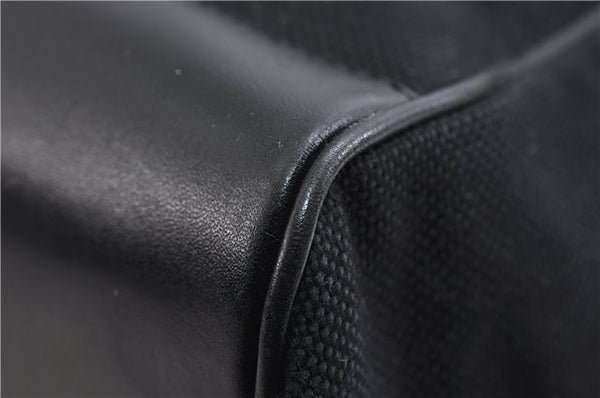 Authentic GUCCI Shoulder Tote Bag Canvas Leather 91384 Black 8772C