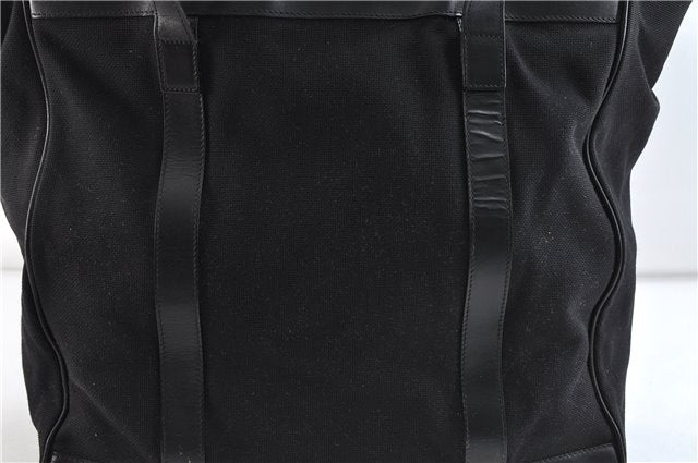 Authentic GUCCI Shoulder Tote Bag Canvas Leather 91384 Black 8772C