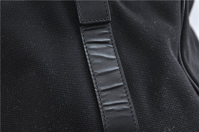 Authentic GUCCI Shoulder Tote Bag Canvas Leather 91384 Black 8772C