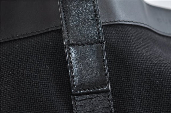 Authentic GUCCI Shoulder Tote Bag Canvas Leather 91384 Black 8772C