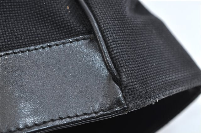 Authentic GUCCI Shoulder Tote Bag Canvas Leather 91384 Black 8772C