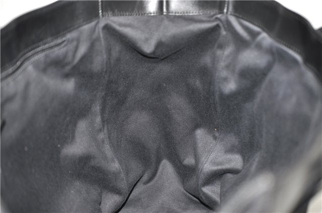 Authentic GUCCI Shoulder Tote Bag Canvas Leather 91384 Black 8772C