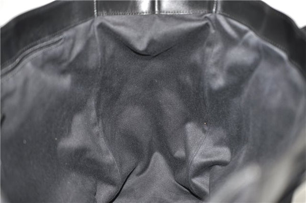 Authentic GUCCI Shoulder Tote Bag Canvas Leather 91384 Black 8772C