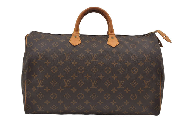 Authentic Louis Vuitton Monogram Speedy 40 Hand Boston Bag M41522 LV 8775D