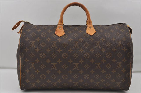 Authentic Louis Vuitton Monogram Speedy 40 Hand Boston Bag M41522 LV 8775D