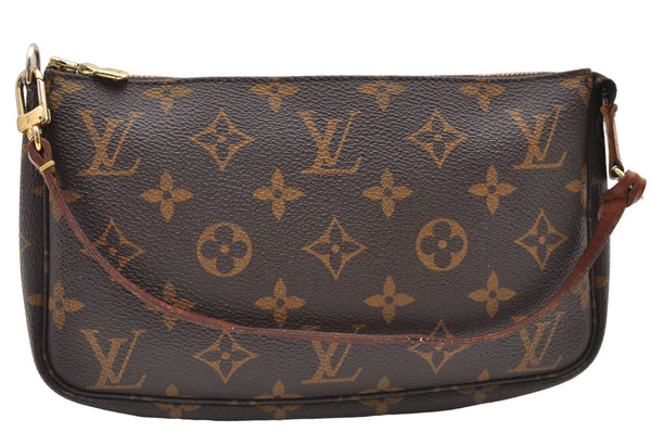Authentic Louis Vuitton Monogram Pochette Accessoires Pouch M51980 LV 8776D