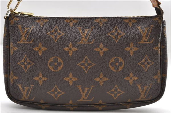 Authentic Louis Vuitton Monogram Pochette Accessoires Pouch M51980 LV 8776D