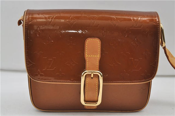 Auth Louis Vuitton Vernis Christie GM Shoulder Bag Brown M91107 LV Junk 8779D