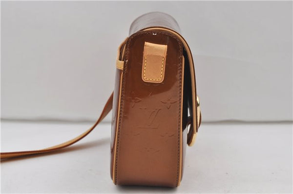 Auth Louis Vuitton Vernis Christie GM Shoulder Bag Brown M91107 LV Junk 8779D