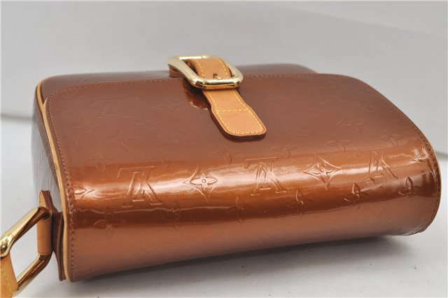 Auth Louis Vuitton Vernis Christie GM Shoulder Bag Brown M91107 LV Junk 8779D