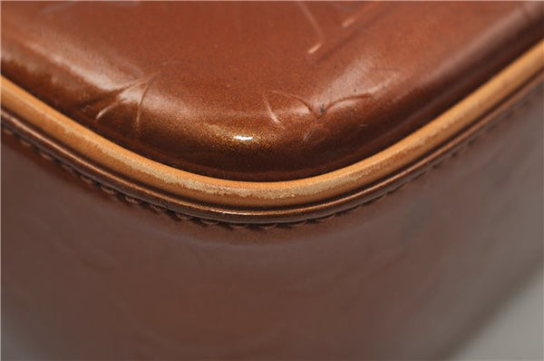 Auth Louis Vuitton Vernis Christie GM Shoulder Bag Brown M91107 LV Junk 8779D