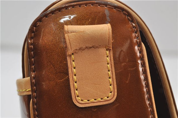 Auth Louis Vuitton Vernis Christie GM Shoulder Bag Brown M91107 LV Junk 8779D