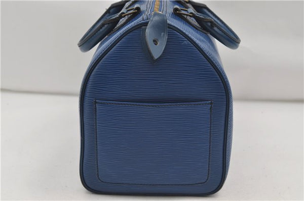 Authentic Louis Vuitton Epi Speedy 30 Hand Boston Bag Purse Blue M43005 LV 8780D