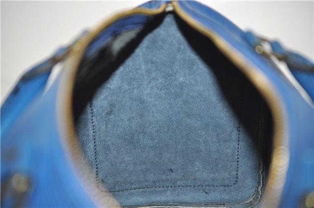 Authentic Louis Vuitton Epi Speedy 30 Hand Boston Bag Purse Blue M43005 LV 8780D