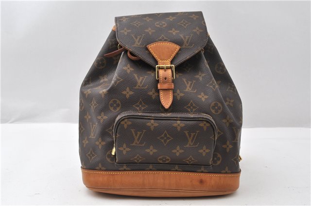 Authentic Louis Vuitton Monogram Montsouris MM Backpack M51136 LV 8780F