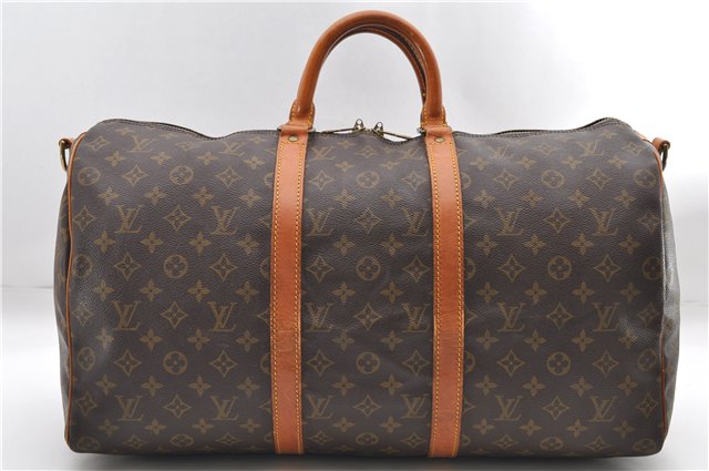 Auth Louis Vuitton Monogram Keepall Bandouliere 50 Boston Bag M41416 LV 8784D