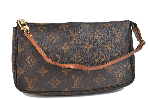 Authentic Louis Vuitton Monogram Pochette Accessoires Pouch M51980 LV 8787C