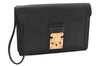 Auth Louis Vuitton Epi Pochette Sellier Dragonne Clutch Bag M52612 Black 8788F