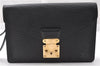 Auth Louis Vuitton Epi Pochette Sellier Dragonne Clutch Bag M52612 Black 8788F