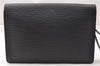 Auth Louis Vuitton Epi Pochette Sellier Dragonne Clutch Bag M52612 Black 8788F