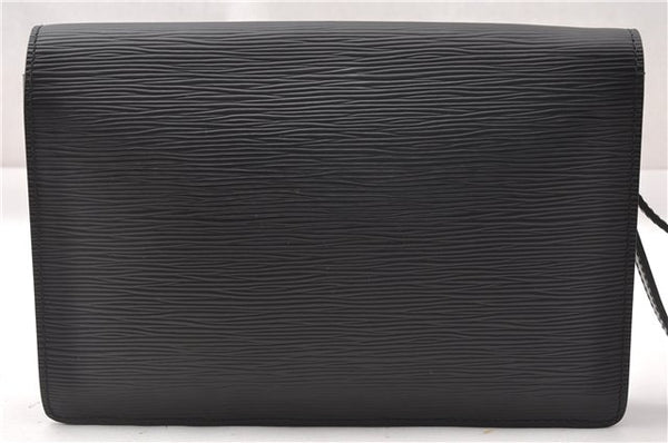Auth Louis Vuitton Epi Pochette Sellier Dragonne Clutch Bag M52612 Black 8788F