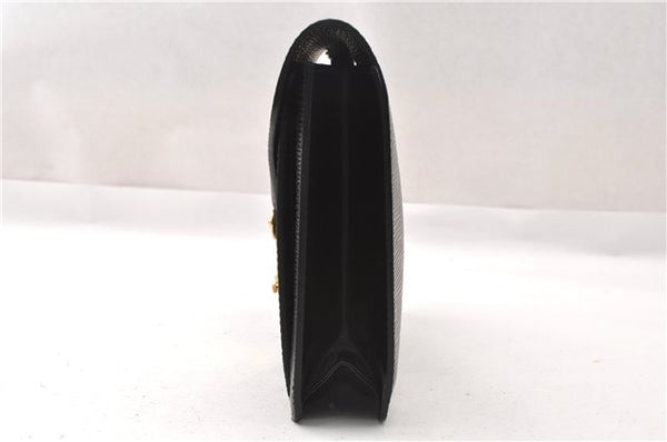 Auth Louis Vuitton Epi Pochette Sellier Dragonne Clutch Bag M52612 Black 8788F