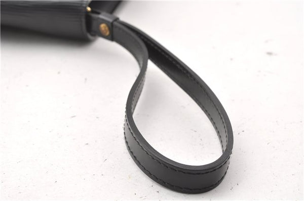 Auth Louis Vuitton Epi Pochette Sellier Dragonne Clutch Bag M52612 Black 8788F