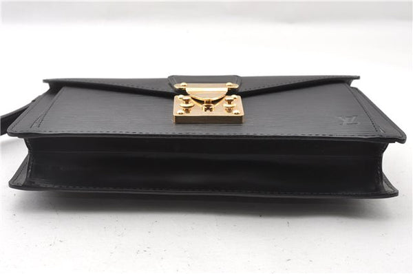 Auth Louis Vuitton Epi Pochette Sellier Dragonne Clutch Bag M52612 Black 8788F