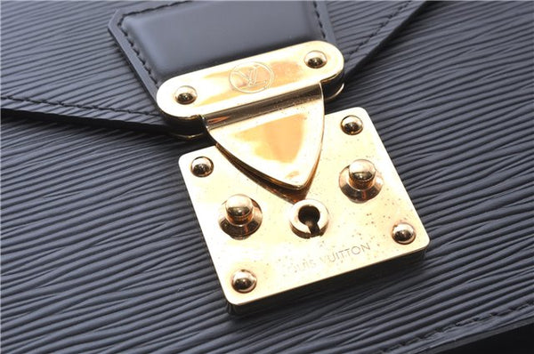 Auth Louis Vuitton Epi Pochette Sellier Dragonne Clutch Bag M52612 Black 8788F